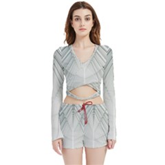 Architecture Building Velvet Wrap Crop Top And Shorts Set by artworkshop