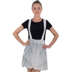 Architecture Building Velvet Suspender Skater Skirt by artworkshop