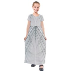 Architecture Building Kids  Short Sleeve Maxi Dress by artworkshop