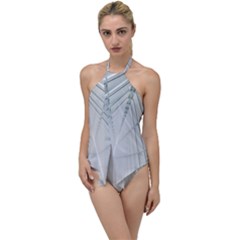 Architecture Building Go With The Flow One Piece Swimsuit by artworkshop