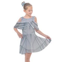 Architecture Building Kids  Shoulder Cutout Chiffon Dress by artworkshop