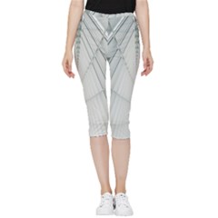 Architecture Building Inside Out Lightweight Velour Capri Leggings  by artworkshop