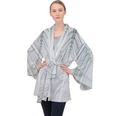 Architecture Building Long Sleeve Velvet Kimono  by artworkshop