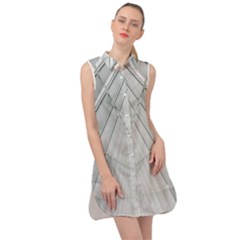 Architecture Building Sleeveless Shirt Dress by artworkshop