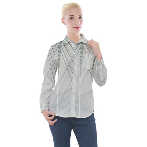 Architecture Building Women s Long Sleeve Pocket Shirt by artworkshop