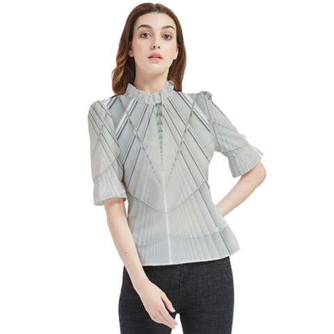 Architecture Building Frill Neck Blouse by artworkshop