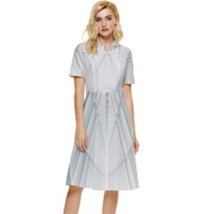 Architecture Building Button Top Knee Length Dress