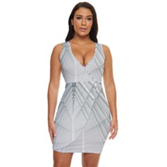 Architecture Building Draped Bodycon Dress by artworkshop