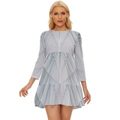 Architecture Building Long Sleeve Babydoll Dress