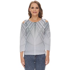 Architecture Building Cut Out Wide Sleeve Top