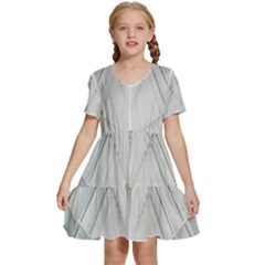 Architecture Building Kids  Short Sleeve Tiered Mini Dress