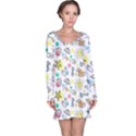 Drawing Pattern Long Sleeve Nightdress View1