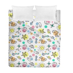 Drawing Pattern Duvet Cover Double Side (full/ Double Size) by artworkshop