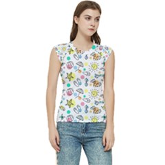 Drawing Pattern Women s Raglan Cap Sleeve Tee by artworkshop