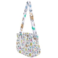 Drawing Pattern Rope Handles Shoulder Strap Bag by artworkshop