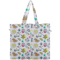 Drawing Pattern Canvas Travel Bag by artworkshop