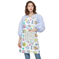 Drawing Pattern Pocket Apron