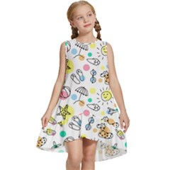 Drawing Pattern Kids  Frill Swing Dress