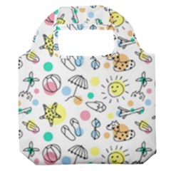 Drawing Pattern Premium Foldable Grocery Recycle Bag