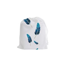 Feather Bird Drawstring Pouch (small) by artworkshop