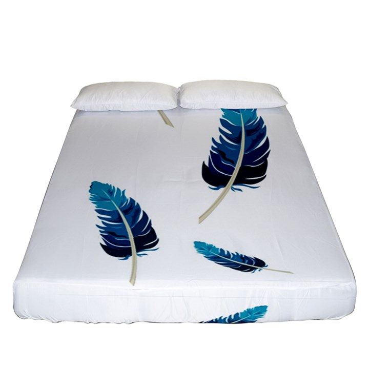 Feather Bird Fitted Sheet (Queen Size)