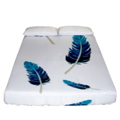 Feather Bird Fitted Sheet (king Size) by artworkshop