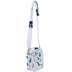 Feather Bird Shoulder Strap Belt Bag by artworkshop