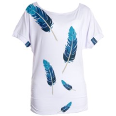 Feather Bird Women s Oversized Tee by artworkshop