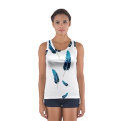 Feather Bird Sport Tank Top  by artworkshop