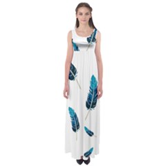 Feather Bird Empire Waist Maxi Dress by artworkshop