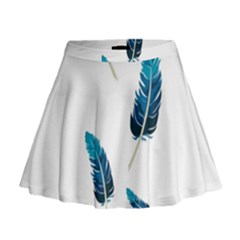 Feather Bird Mini Flare Skirt by artworkshop