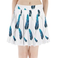 Feather Bird Pleated Mini Skirt by artworkshop