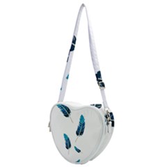 Feather Bird Heart Shoulder Bag by artworkshop