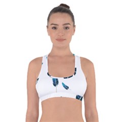 Feather Bird Cross Back Sports Bra by artworkshop