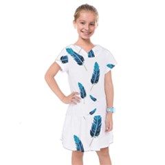 Feather Bird Kids  Drop Waist Dress by artworkshop