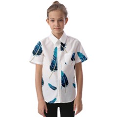 Feather Bird Kids  Short Sleeve Shirt