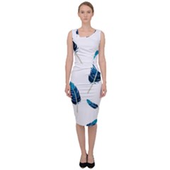 Feather Bird Sleeveless Pencil Dress by artworkshop