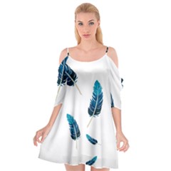 Feather Bird Cutout Spaghetti Strap Chiffon Dress by artworkshop