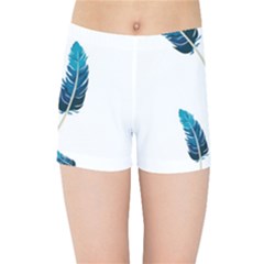 Feather Bird Kids  Sports Shorts by artworkshop