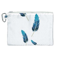 Feather Bird Canvas Cosmetic Bag (xl) by artworkshop