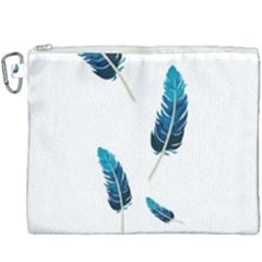 Feather Bird Canvas Cosmetic Bag (xxxl) by artworkshop