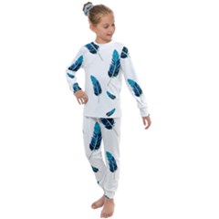 Feather Bird Kids  Long Sleeve Set  by artworkshop