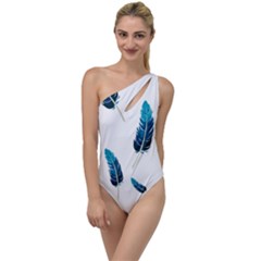 Feather Bird To One Side Swimsuit by artworkshop