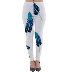 Feather Bird Lightweight Velour Leggings by artworkshop