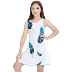 Feather Bird Kids  Lightweight Sleeveless Dress by artworkshop