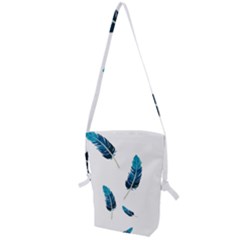 Feather Bird Folding Shoulder Bag by artworkshop