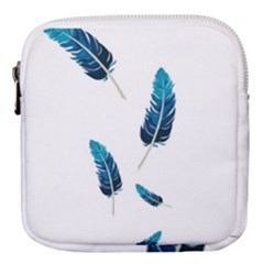 Feather Bird Mini Square Pouch by artworkshop