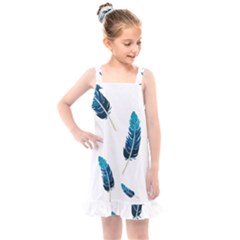 Feather Bird Kids  Overall Dress by artworkshop