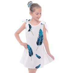 Feather Bird Kids  Tie Up Tunic Dress by artworkshop