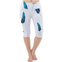 Feather Bird Lightweight Velour Cropped Yoga Leggings View1